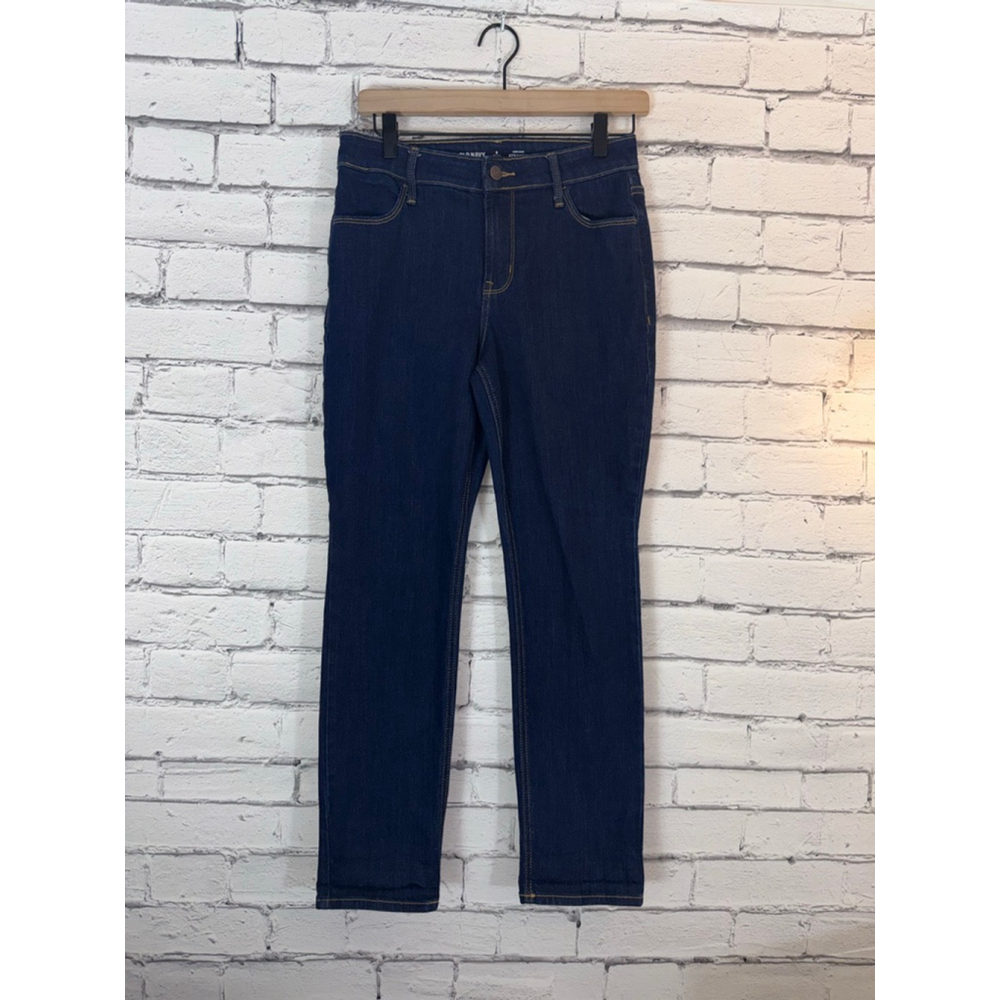 Women's Old Navy Jeans size 6 Petite High Rise Straight Leg Jeans Indigo Blue